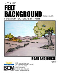 Road and House - Felt Background (Full Color)