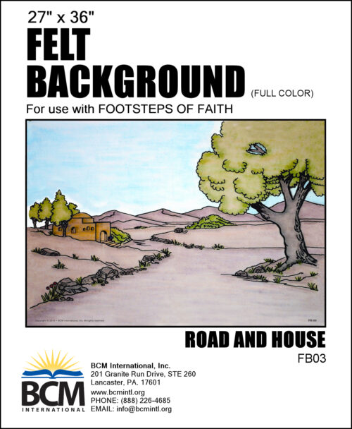 Road and House - Felt Background (Full Color)
