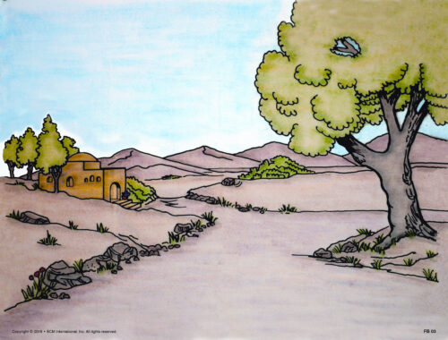 Road and House - Felt Background (Full Color) - Image 2