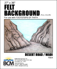 Desert Road/Wadi - Felt Background (Full Color)