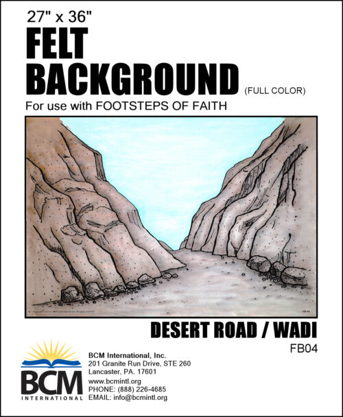 Desert Road/Wadi - Felt Background (Full Color)