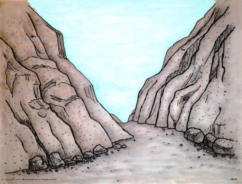 Desert Road/Wadi - Felt Background (Full Color) - Image 2