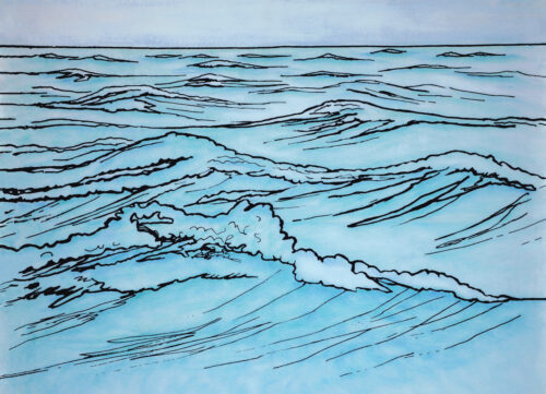Rough Sea - Felt Background (Full Color) - Image 2
