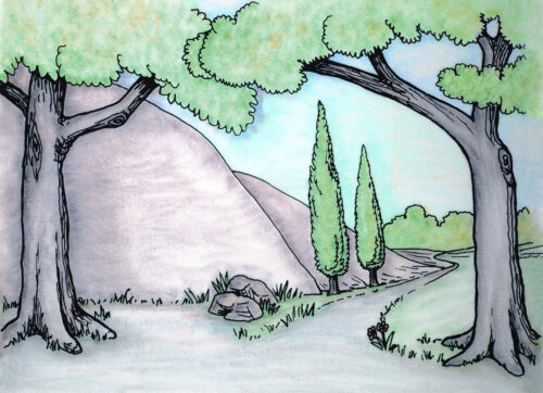 Garden/Tomb - Felt Background (Full Color) - Image 2