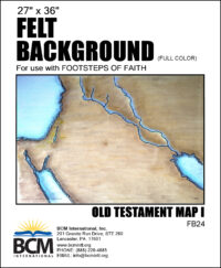 Old Testament Map 1 - Felt Background (Full Color)