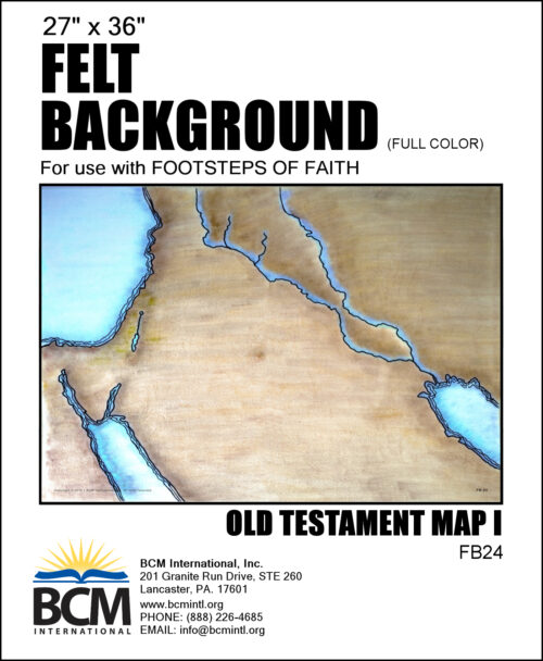Old Testament Map 1 - Felt Background (Full Color)