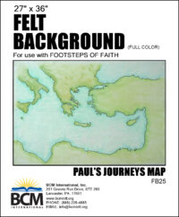 Paul’s Journeys Map - Felt Background (Full Color)
