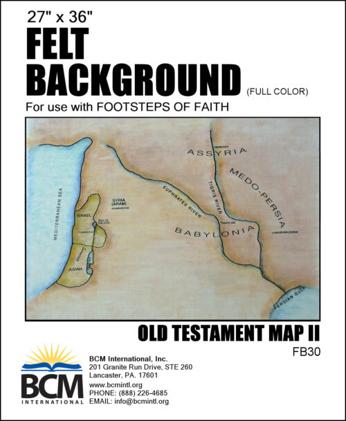Old Testament Map 2 - Felt Background (Full Color)