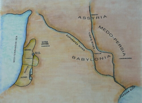 Old Testament Map 2 - Felt Background (Full Color) - Image 2