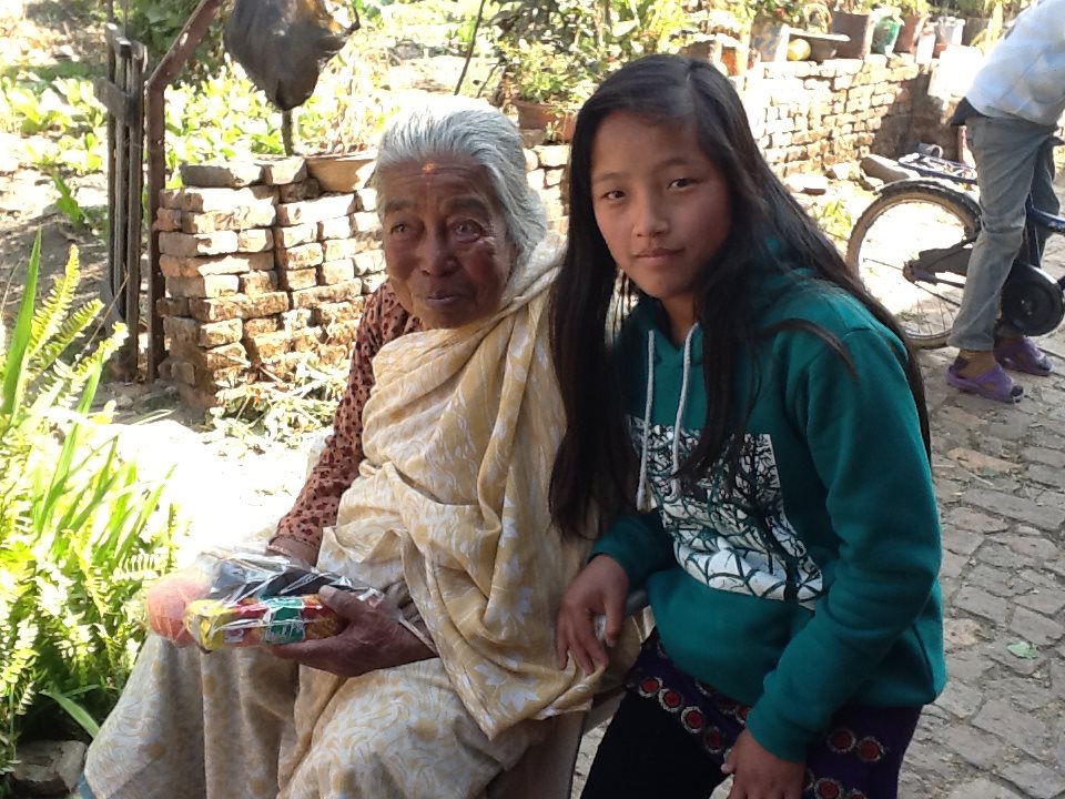 BCM church Children giving gifts at old age home5