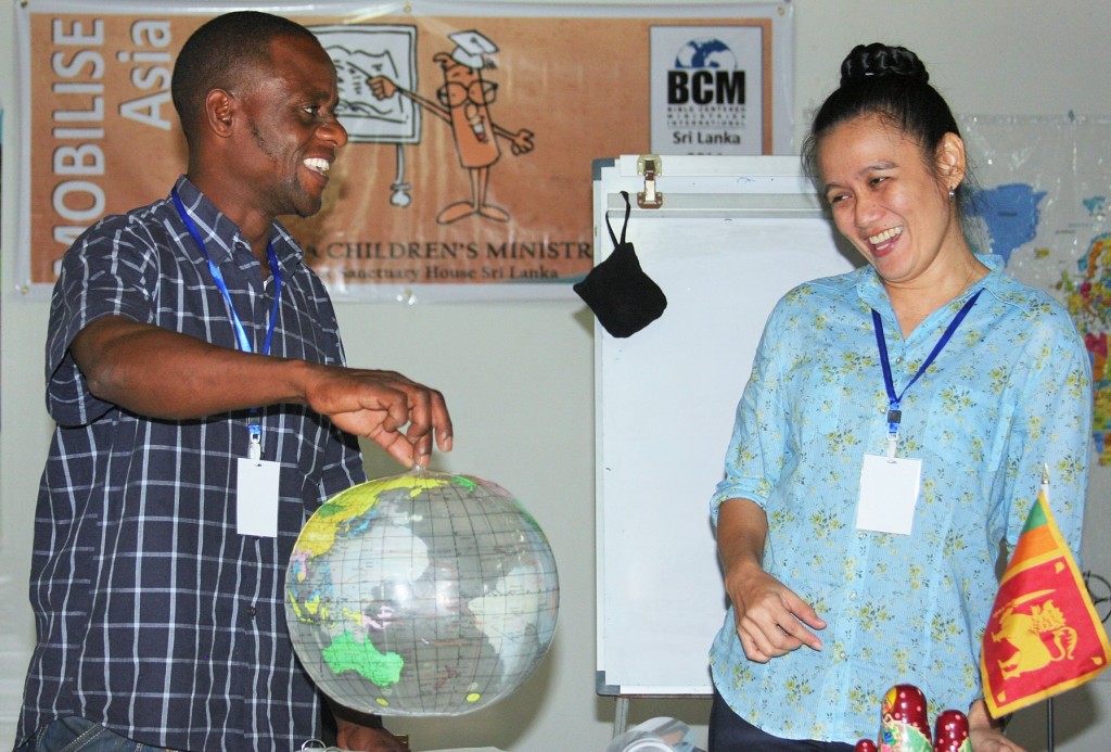 Faculty Gerlyn de Jesus conducts exercise