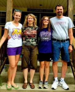 Norman and Dr. Virginia Wray with daughters Veronica and Valerie