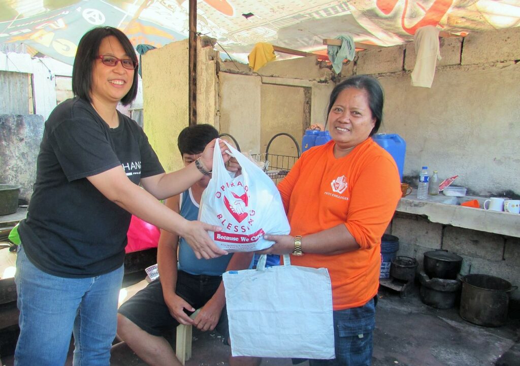 Delivering Aid to Fire Victim
