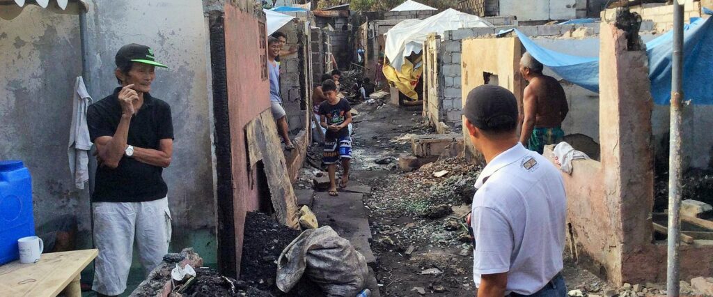 Visiting Fire Victims