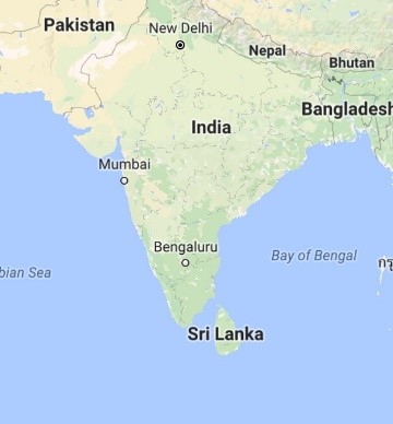 Sri Lanka map