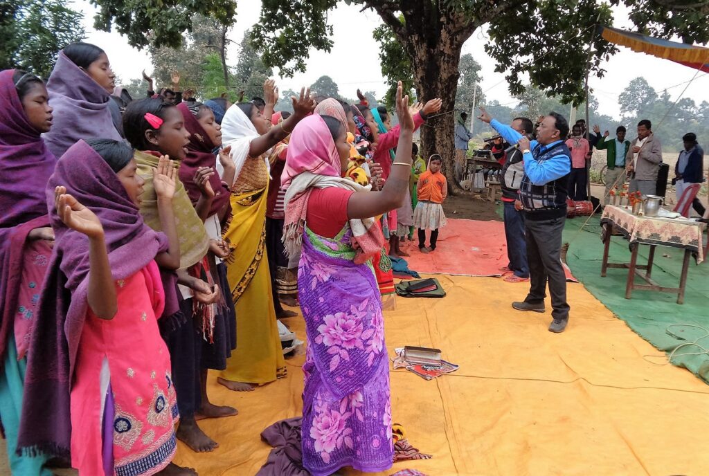 Village church service-North India