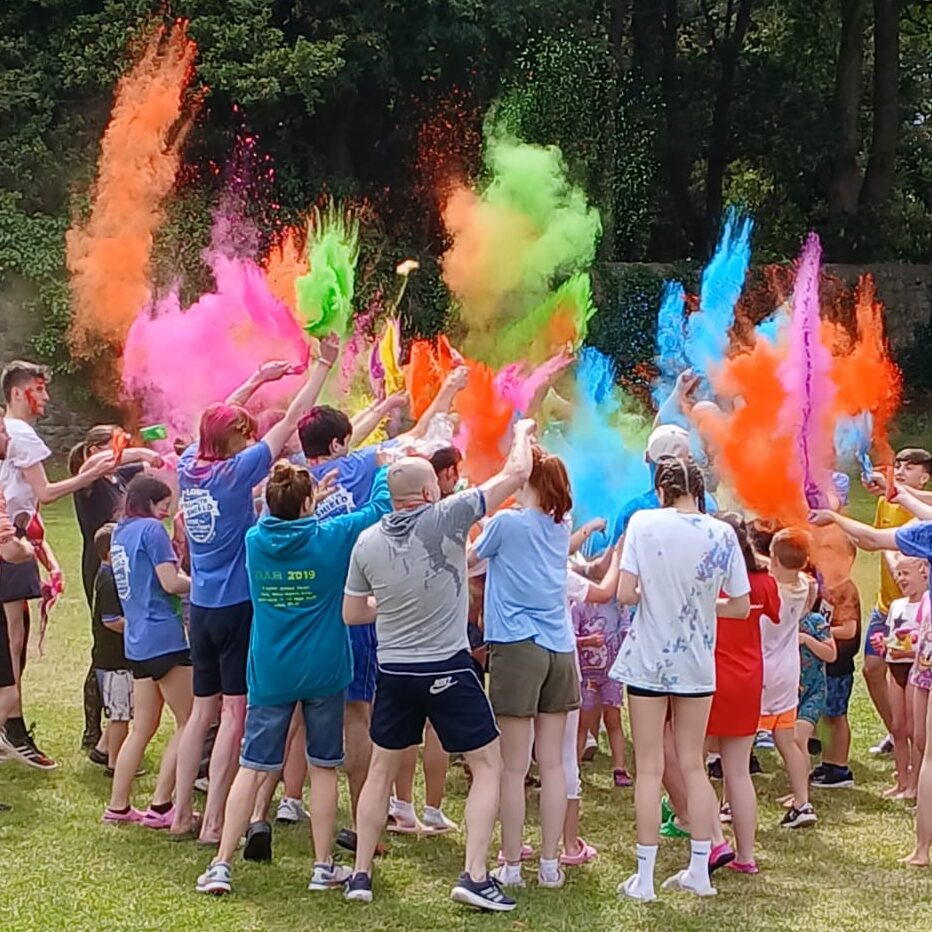 Camp_colour run Northern Ireland family camp color run