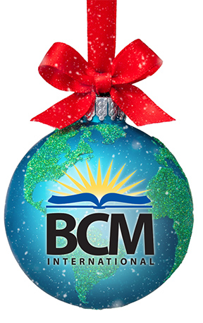 Christmas ornament with BCM logo